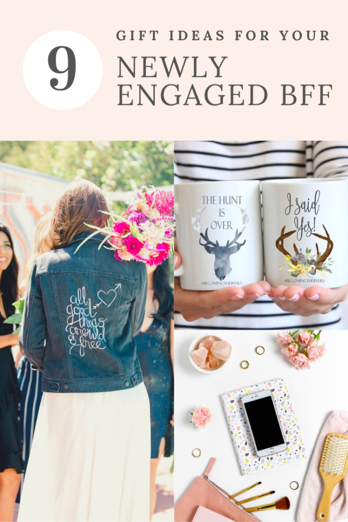 pinterest graphic for MCO post - 9 Gifts for your Newly Engaged BFF