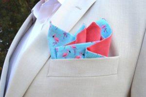 suit jacket with pocket square