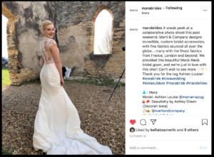 instagram shoutout from Mara brides