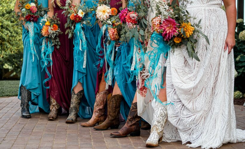 outfitting your bridesmaids in cowboy boots