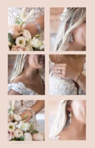 bride with wedding jewelry