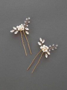 pearl and rhinestone hair pins