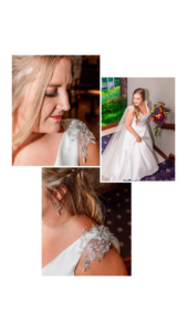 collage of bridal photos