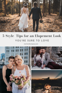 Pinterest pin image of photos of elopement couples