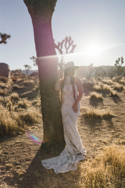 elopement bride photo in the desert